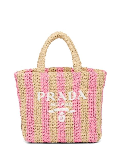 prada striped tote|Prada work tote.